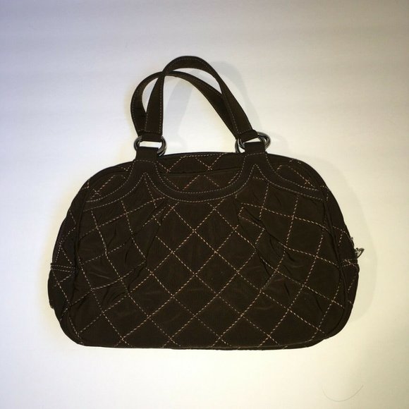 Vera Bradley Handbags - Vera Bradley Quilt Microfiber Purse Espresso Brown